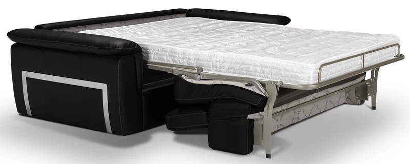 PERLA - Canapé convertible 3 places - Cuir