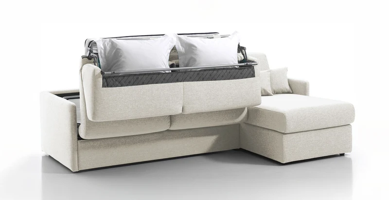 MONTPELLIER - Canapé d'angle convertible 5 places - Tweed