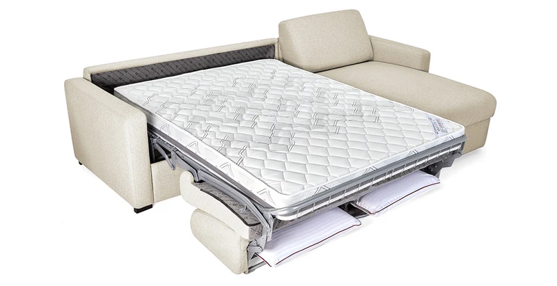 MILANO - Canapé d'angle convertible 4 places - Tweed