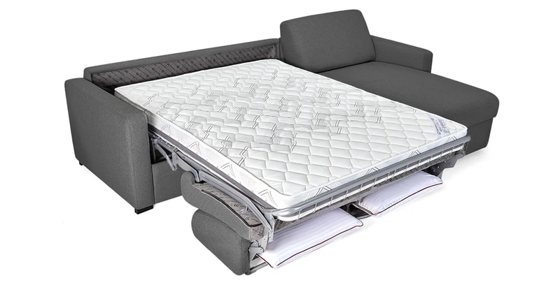 MILANO - Canapé d'angle convertible 4 places - Tweed