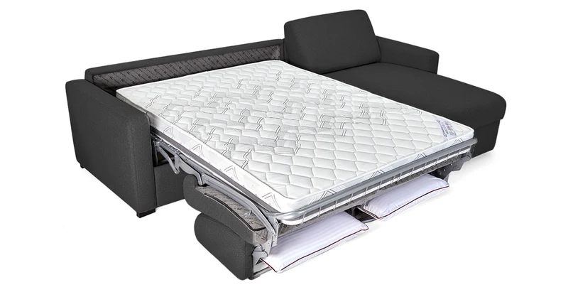 MILANO - Canapé d'angle convertible 4 places - Tweed