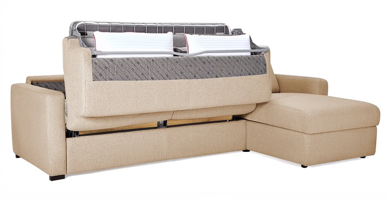 MILANO - Canapé d'angle convertible 4 places - Tweed