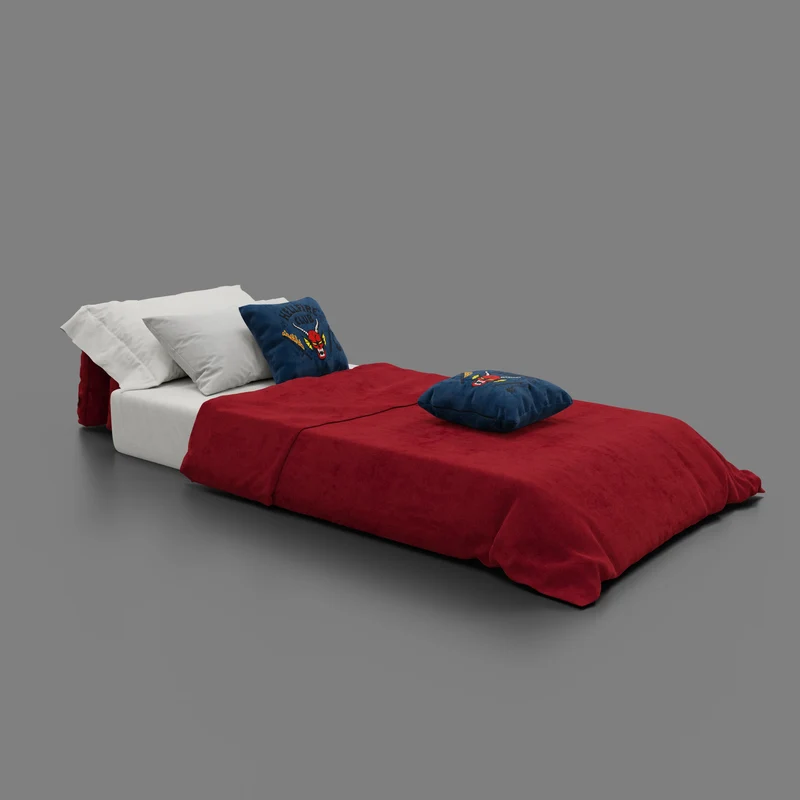 Rift fauteuil-lit Édition STRANGER THINGS avec matelas de 22 cm d'épaisseur et mousse à mémoire de forme - tissu détachable Rouge