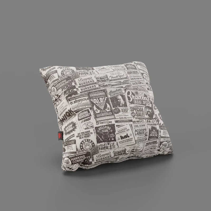 Coussin Hawkins Post Stranger Things – Édition Limitée 45x45 cm