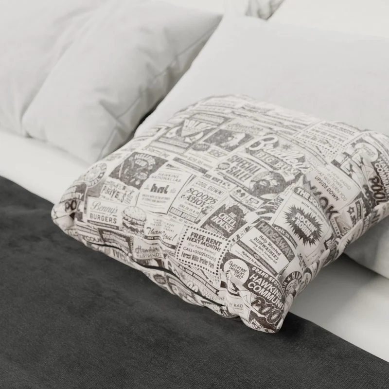 Coussin Hawkins Post Stranger Things – Édition Limitée 45x45 cm