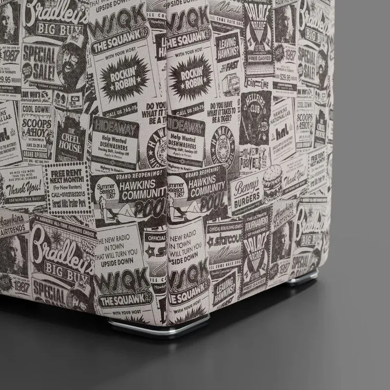 Cube pouf Hawkins Post Stranger Things - Édition Limitée Netflix