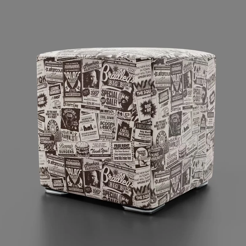 Cube pouf Hawkins Post Stranger Things - Édition Limitée Netflix