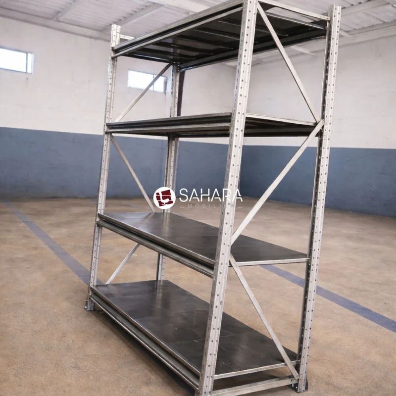 Rayonnage mi-lourd métallique – Stockage professionnel sur mesure Réf C0687