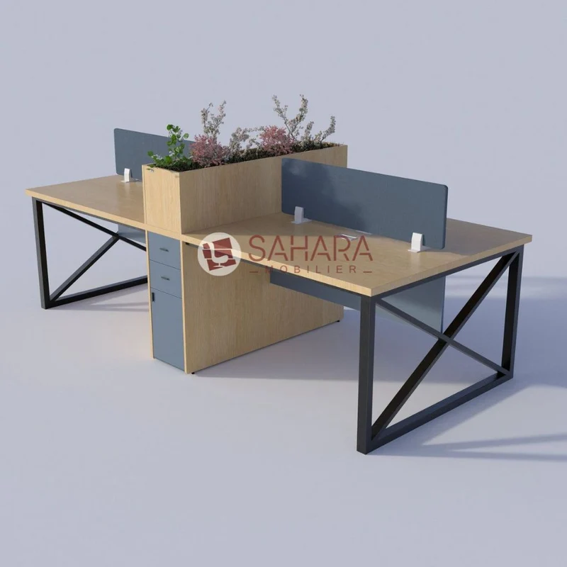Bureau Open space 4 positions Réf C0652