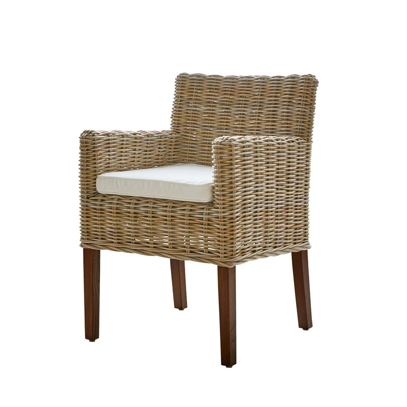 Lot de 4 fauteuil LOBERON Forêt Douce en rotin tressé