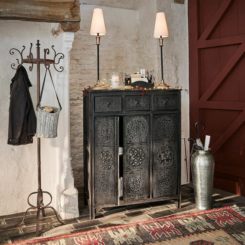 Commode LOBERON Dakota en bois noir