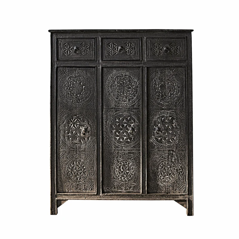 Commode LOBERON Dakota en bois noir