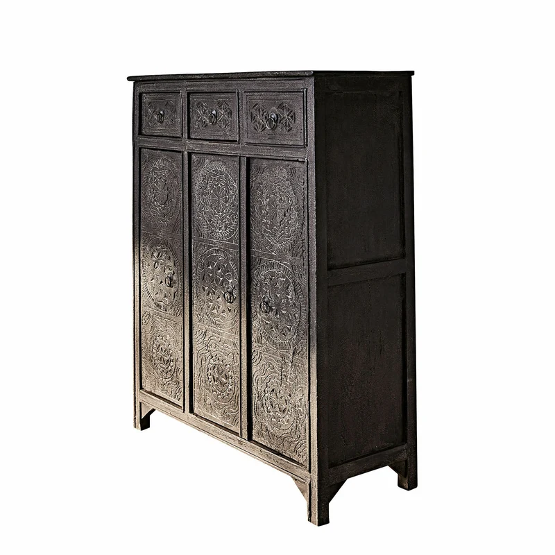 Commode LOBERON Dakota en bois noir