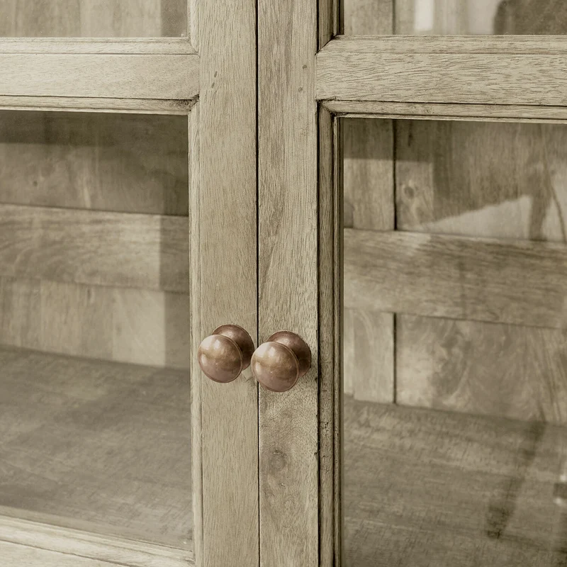 Vitrine LOBERON Stoneham en bois marron