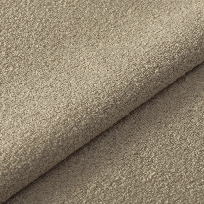 Fauteuil de salle à manger SIA HOME Alya en tissu bouclette taupe