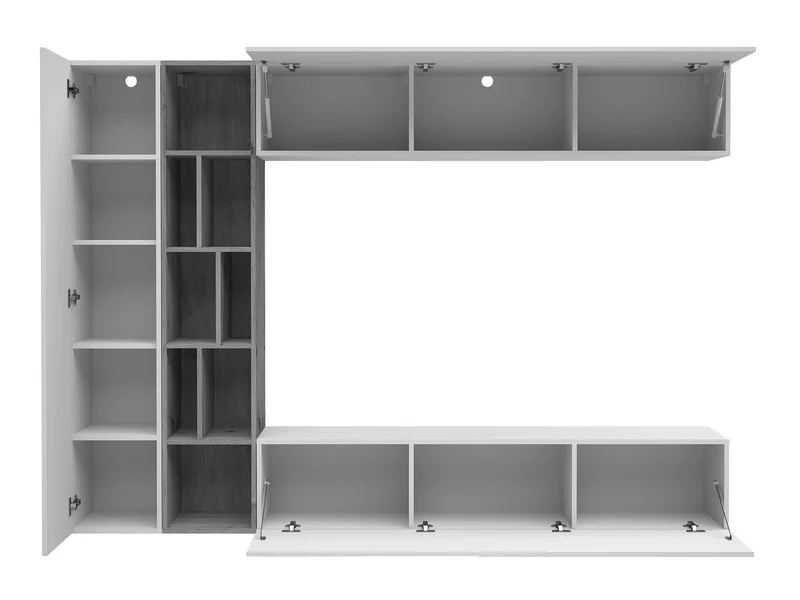 Ensemble de salon MOBILIER 1 Comfivo Natura (noyer et marbre noir)