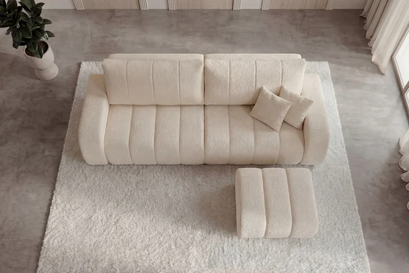 DUO CELESTE - Tissu bouclette