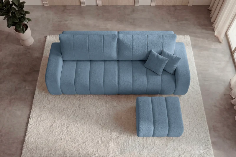 DUO CELESTE - Tissu bouclette