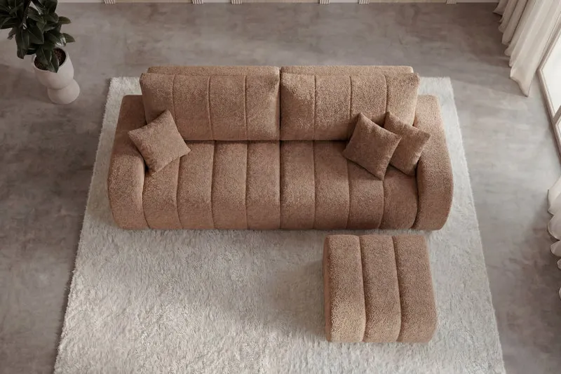 DUO CELESTE - Tissu bouclette