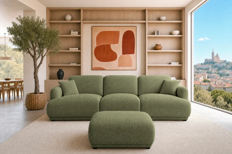 DUO ROSALIE 3 PL - Tissu chenille