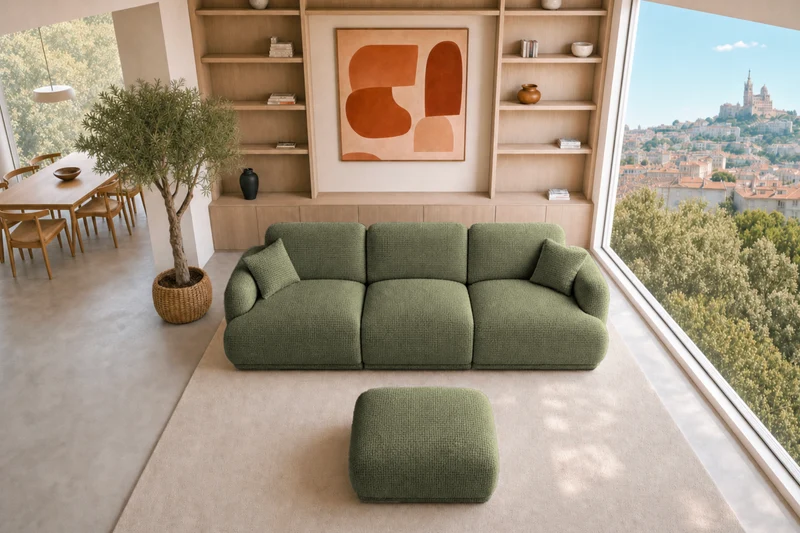 DUO ROSALIE 3 PL - Tissu chenille