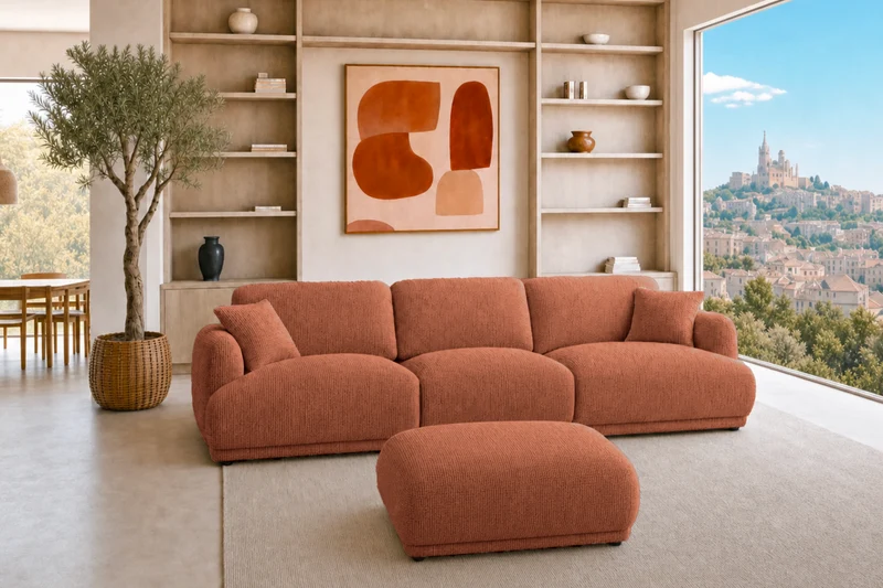 DUO ROSALIE 3 PL - Tissu chenille