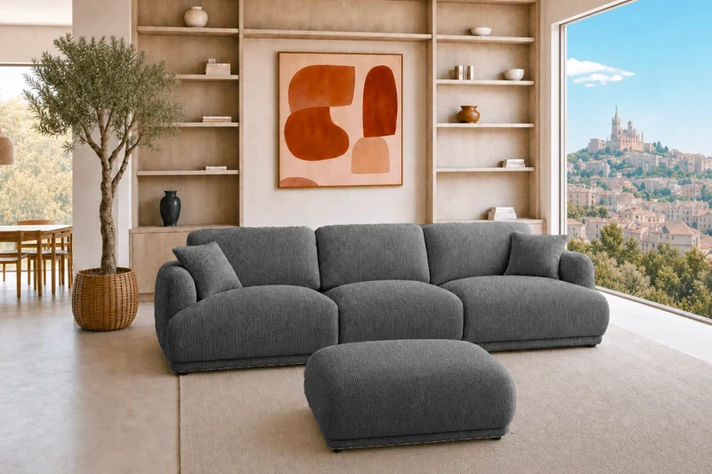 DUO ROSALIE 3 PL - Tissu chenille