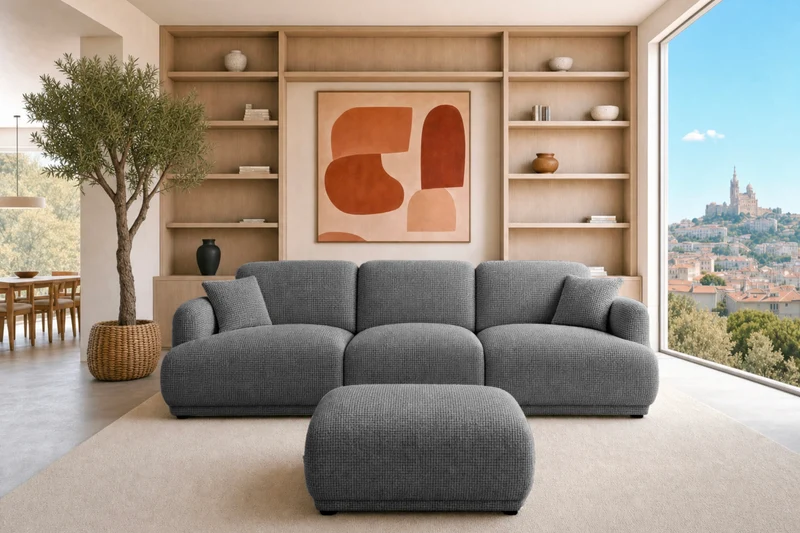 DUO ROSALIE 3 PL - Tissu chenille