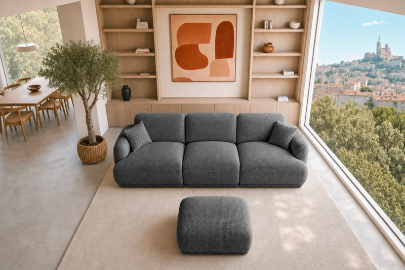 DUO ROSALIE 3 PL - Tissu chenille