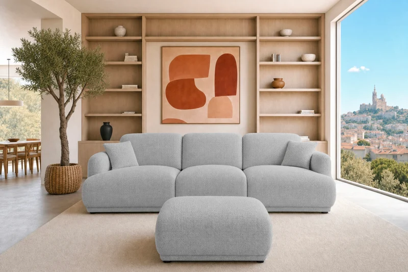 DUO ROSALIE 3 PL - Tissu chenille