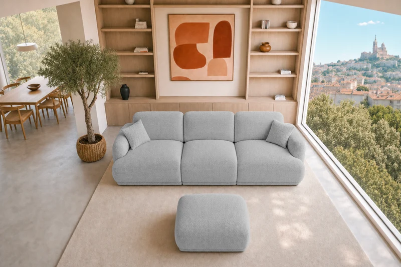 DUO ROSALIE 3 PL - Tissu chenille