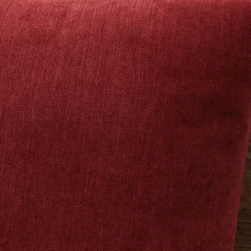 Fauteuil en pin recyclé et tissu rouge Nebraska