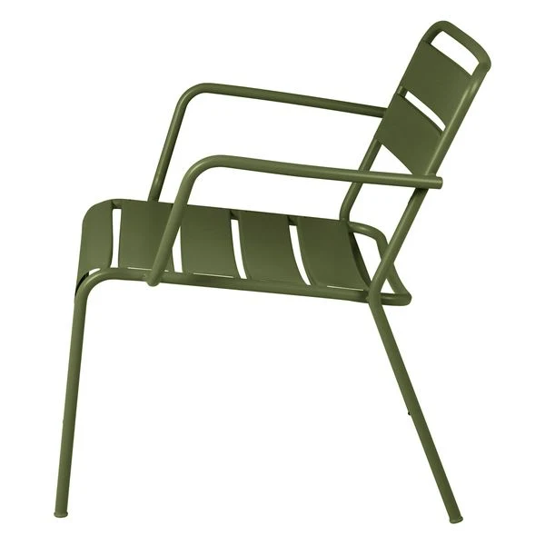Fauteuil lounge outdoor métal vert foncé