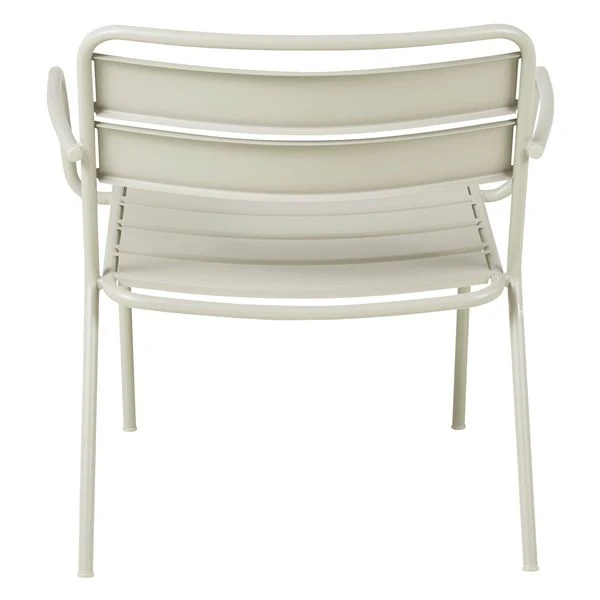 Fauteuil lounge outdoor métal beige