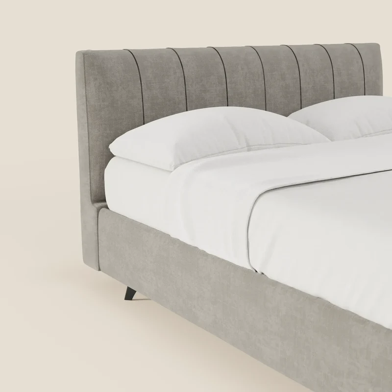Bogart Lit coffre Édition Grande Fratello - déhoussable en tissu détachable T22 gris