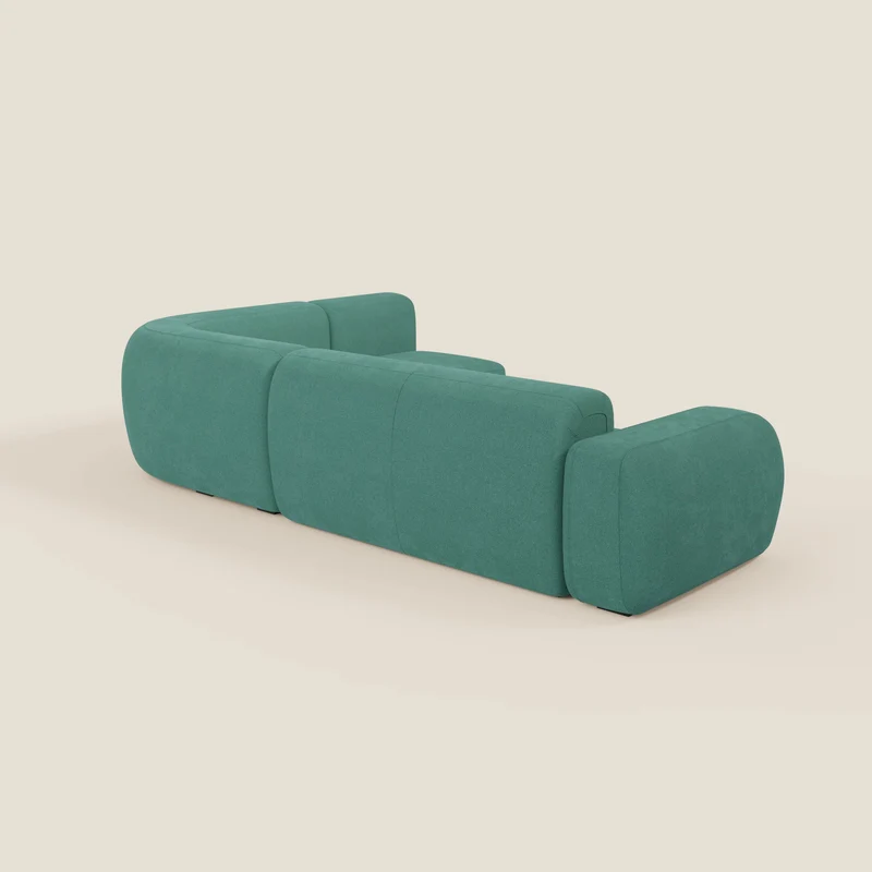 BonBon canapé d’angle composable et modulaire - tissu anti-taches T23 vert d’eau