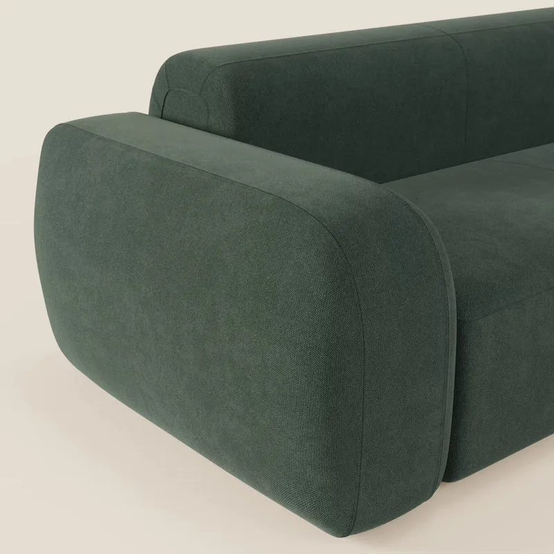 BonBon canapé d’angle composable et modulable - tissu anti-taches T23 vert