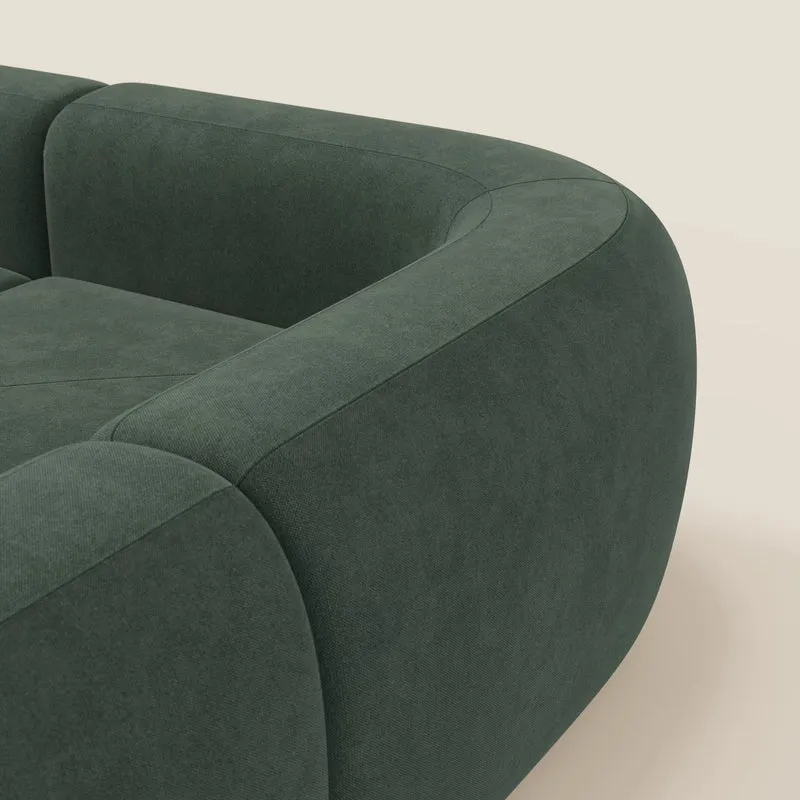 BonBon canapé d’angle composable et modulable - tissu anti-taches T23 vert