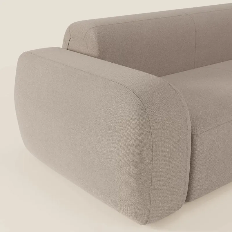 BonBon canapé d’angle composable et modulable - tissu détachable T23 taupe