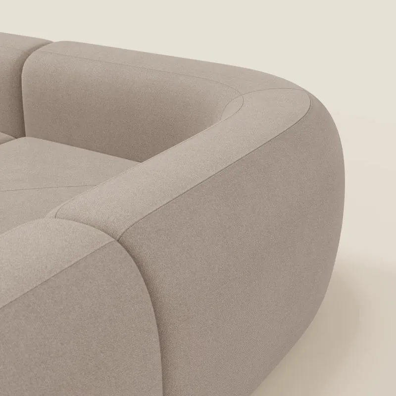 BonBon canapé d’angle composable et modulable - tissu détachable T23 taupe