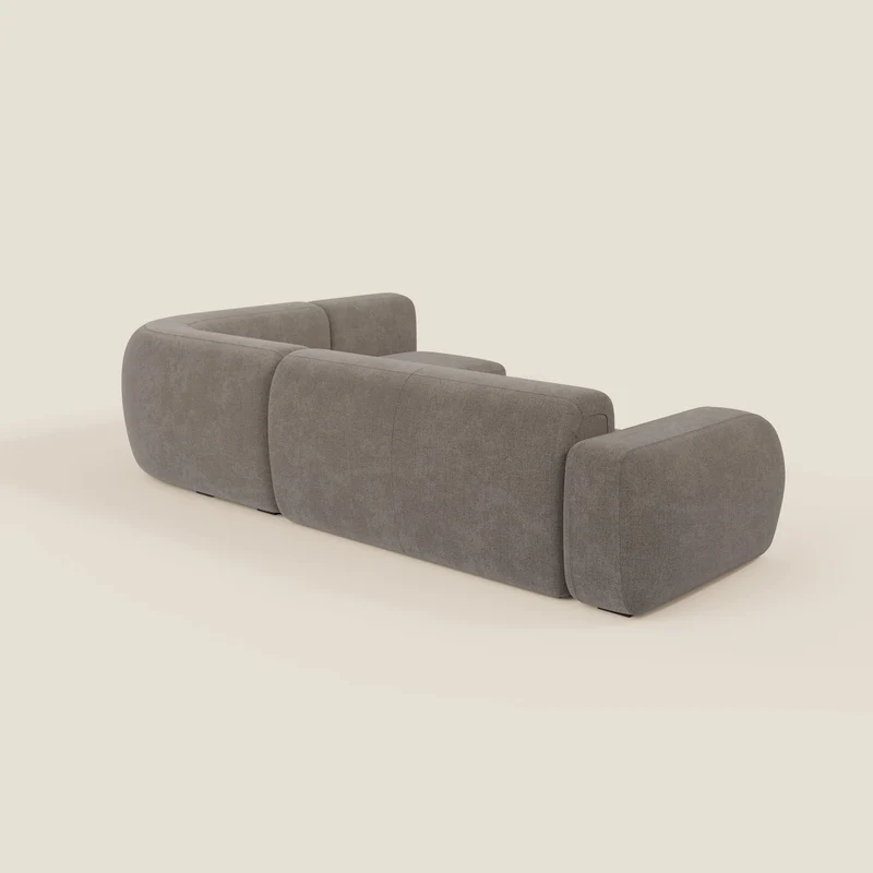 BonBon canapé d’angle composable et modulable - tissu détachable T23 taupe