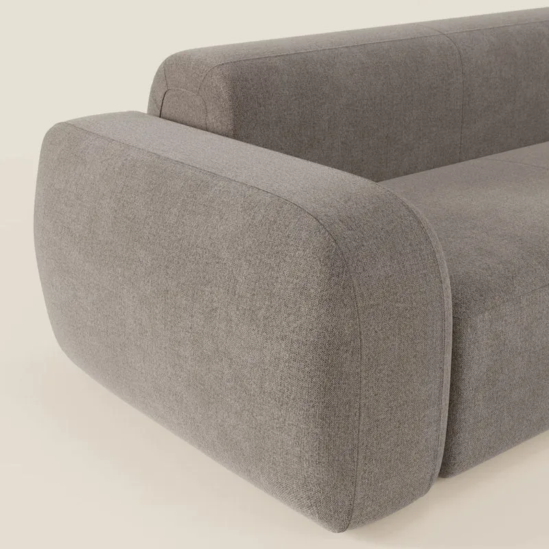 BonBon canapé d’angle composable et modulable - tissu détachable T23 taupe