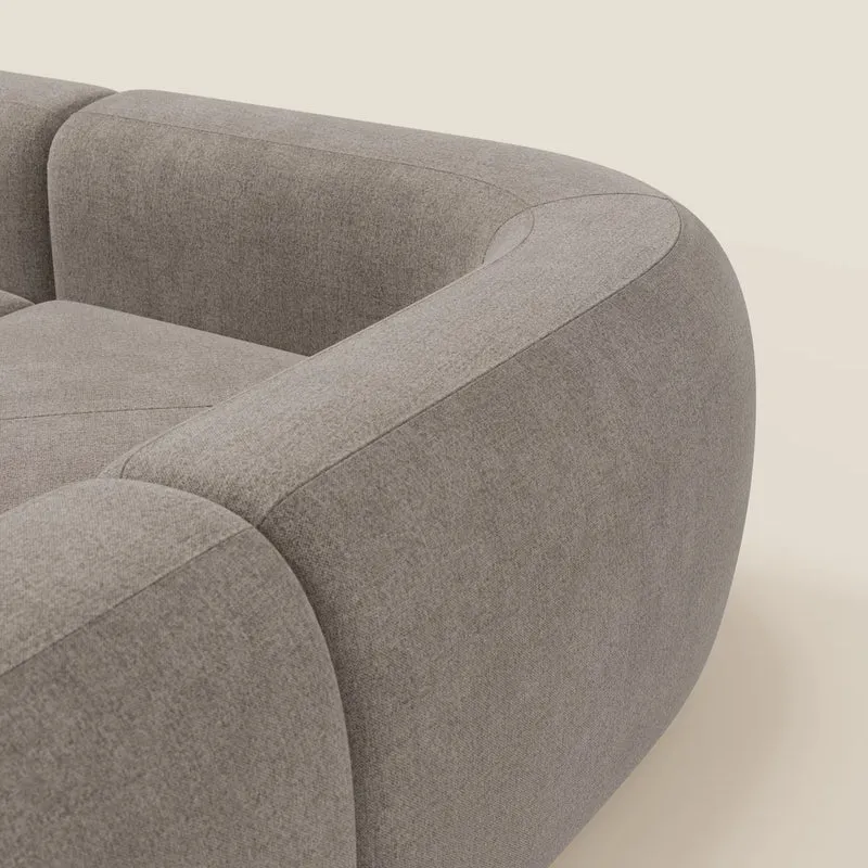 BonBon canapé d’angle composable et modulable - tissu détachable T23 taupe