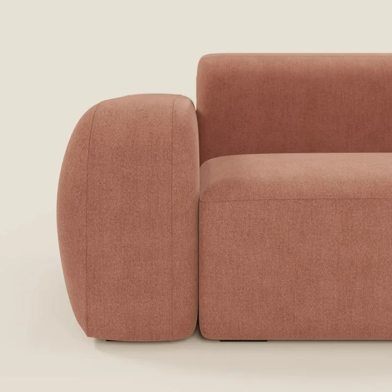BonBon canapé d’angle composable et modulaire - tissu détachant T23 pêche