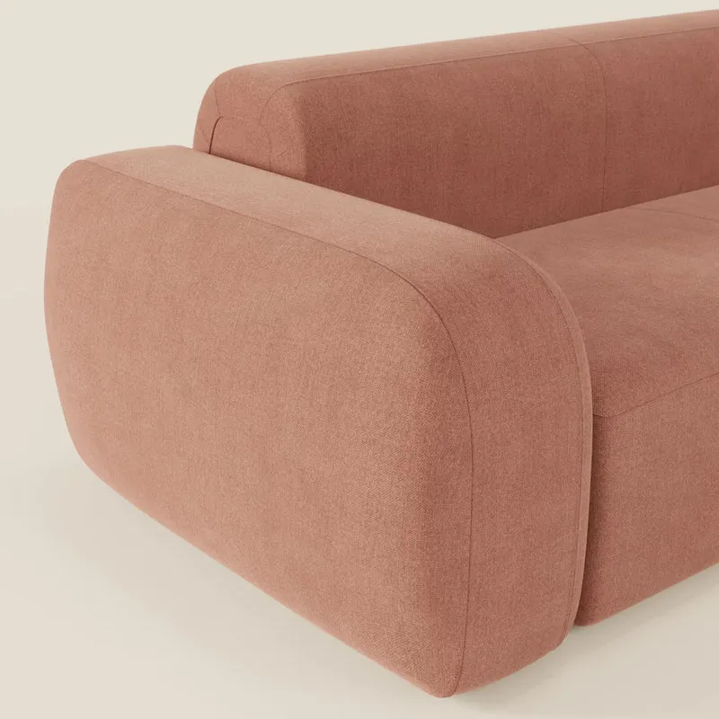 BonBon canapé d’angle composable et modulaire - tissu détachant T23 pêche