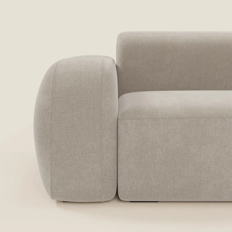 BonBon canapé d’angle composable et modulaire - tissu détachant T23 crème