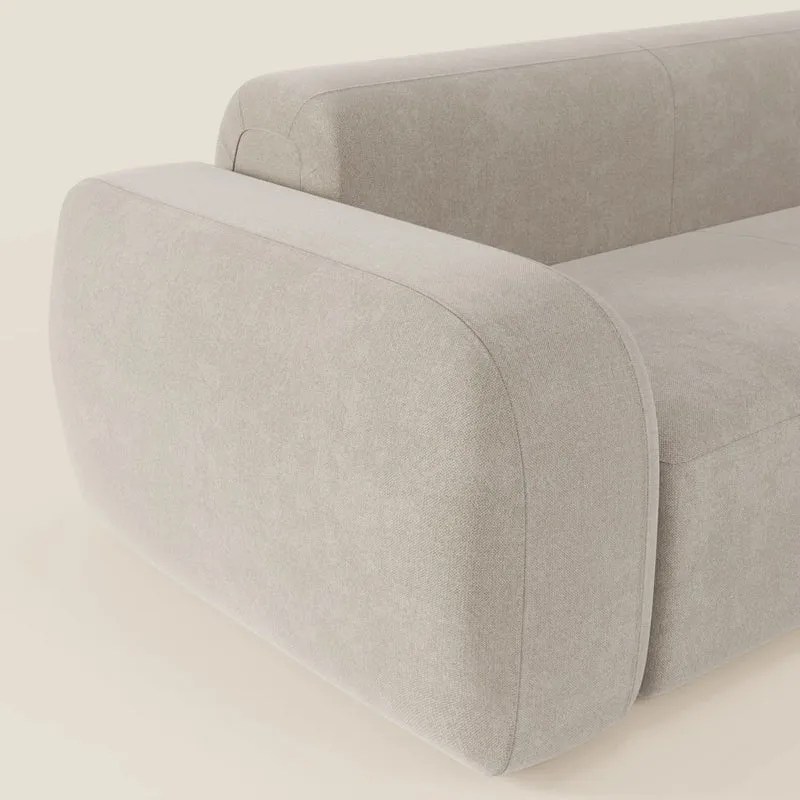 BonBon canapé d’angle composable et modulaire - tissu détachant T23 crème