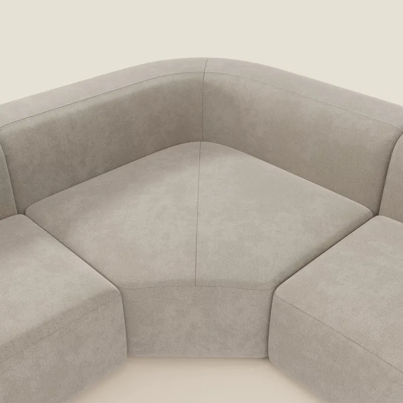 BonBon canapé d’angle composable et modulaire - tissu détachant T23 crème