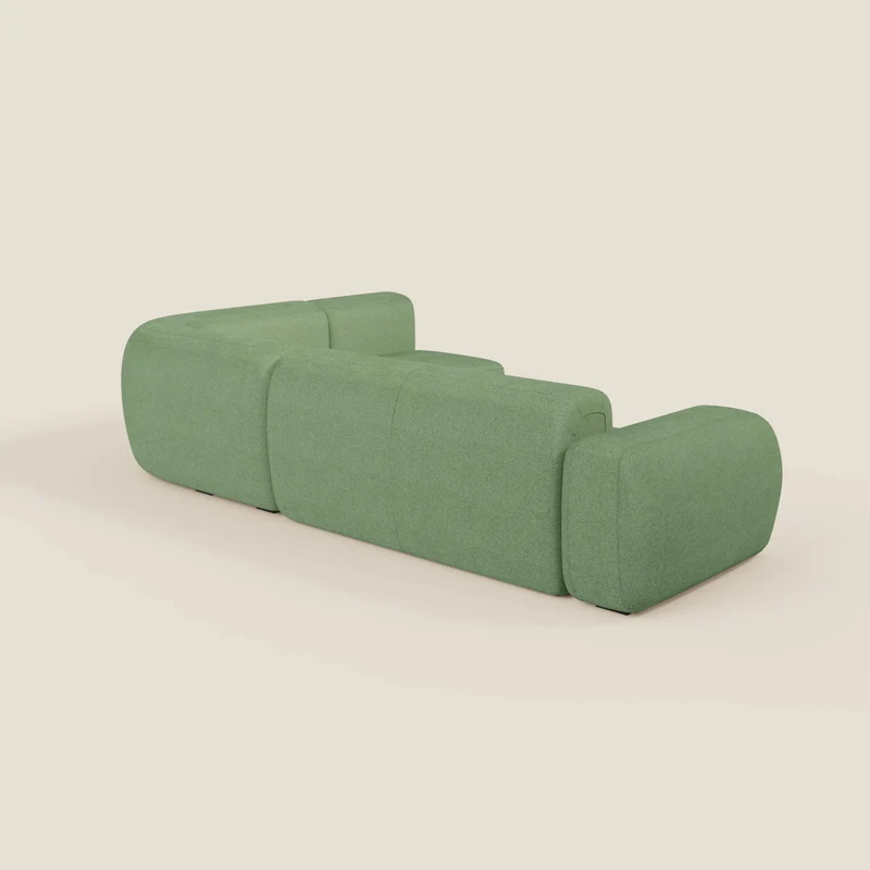 BonBon canapé d’angle composable et modulable – tissu anti-taches T23 menthe