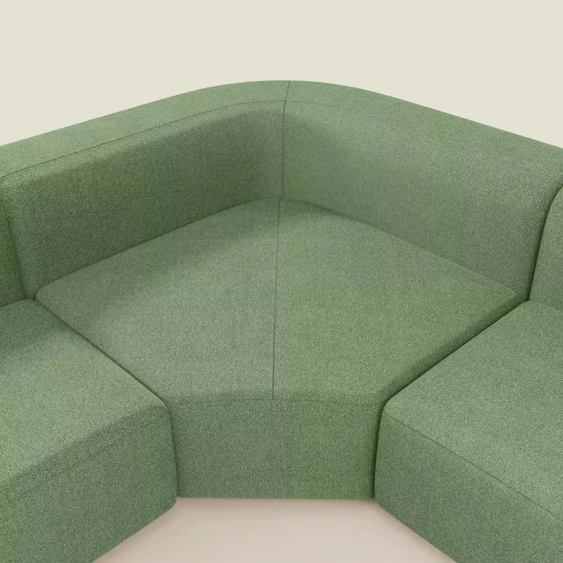 BonBon canapé d’angle composable et modulable – tissu anti-taches T23 menthe